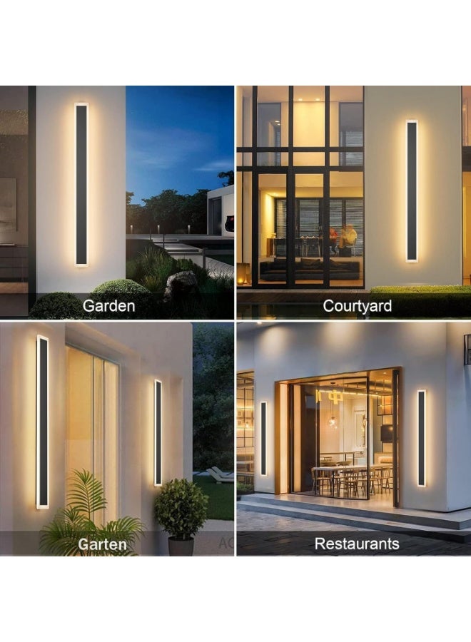 AFN Modern Outdoor LED Wall Light 100CM | Vertical Aluminium Wall Lamp | Warm White Waterproof IP65 Decorative Wall Lighting for Porch, Garden, Balcony & Exterior - Image 5